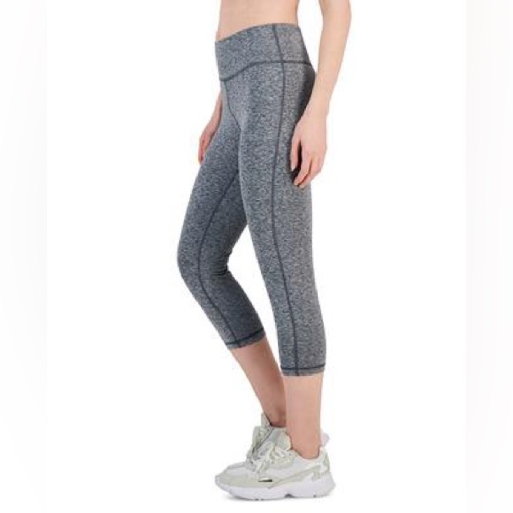 NWT Ideology Women’s Space-Dye Pull-On Crop Leggings L - Picture 2 of 3